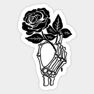 Rose in Skeleton Hand Sticker